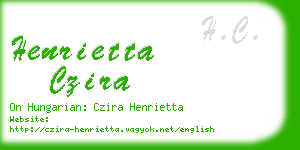 henrietta czira business card